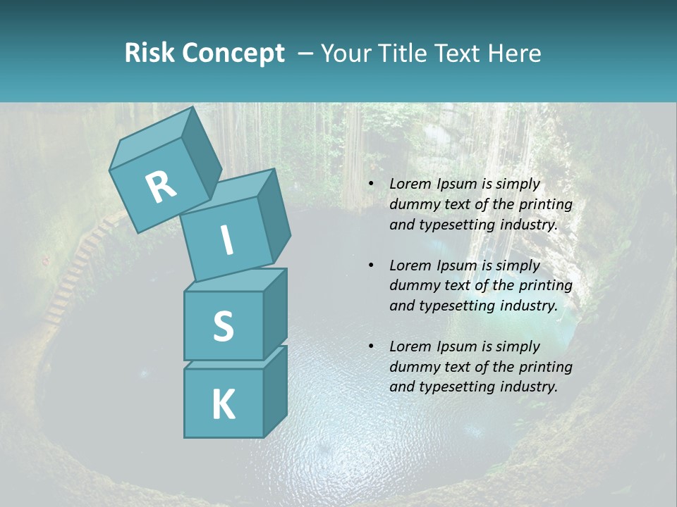 A Large Pool Of Water Surrounded By Trees PowerPoint Template