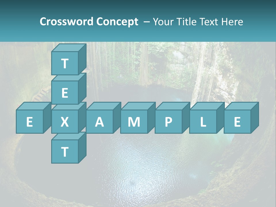 A Large Pool Of Water Surrounded By Trees PowerPoint Template