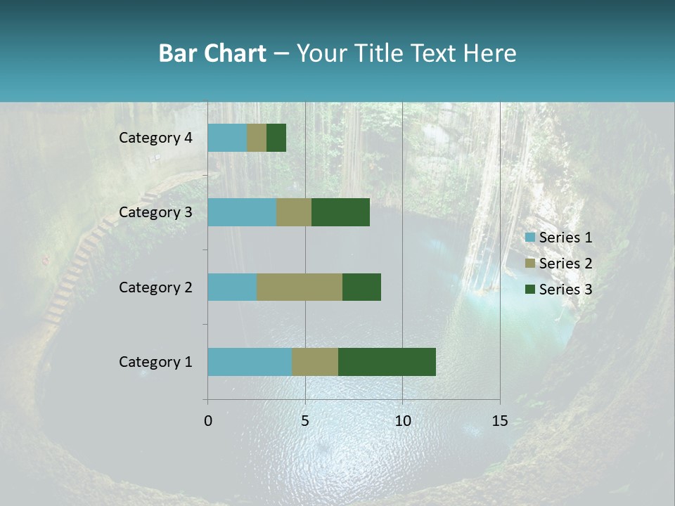 A Large Pool Of Water Surrounded By Trees PowerPoint Template