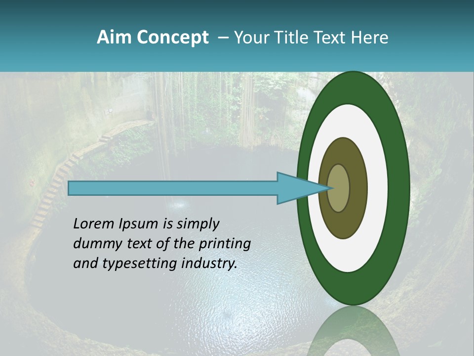 A Large Pool Of Water Surrounded By Trees PowerPoint Template