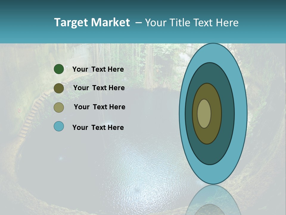A Large Pool Of Water Surrounded By Trees PowerPoint Template