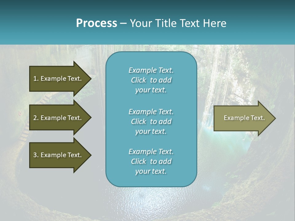 A Large Pool Of Water Surrounded By Trees PowerPoint Template