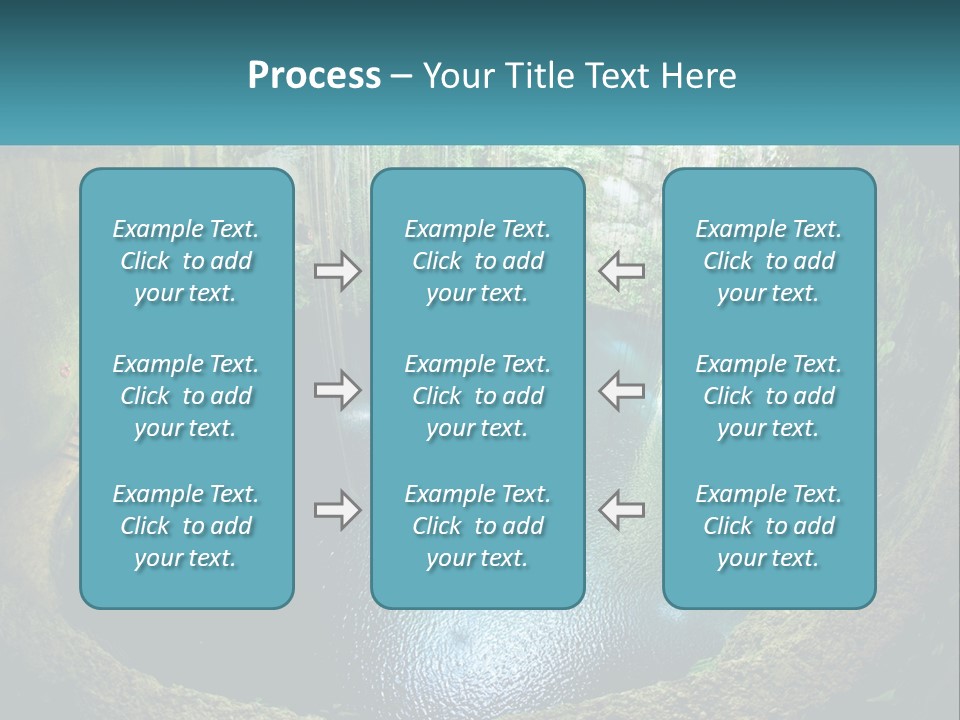 A Large Pool Of Water Surrounded By Trees PowerPoint Template