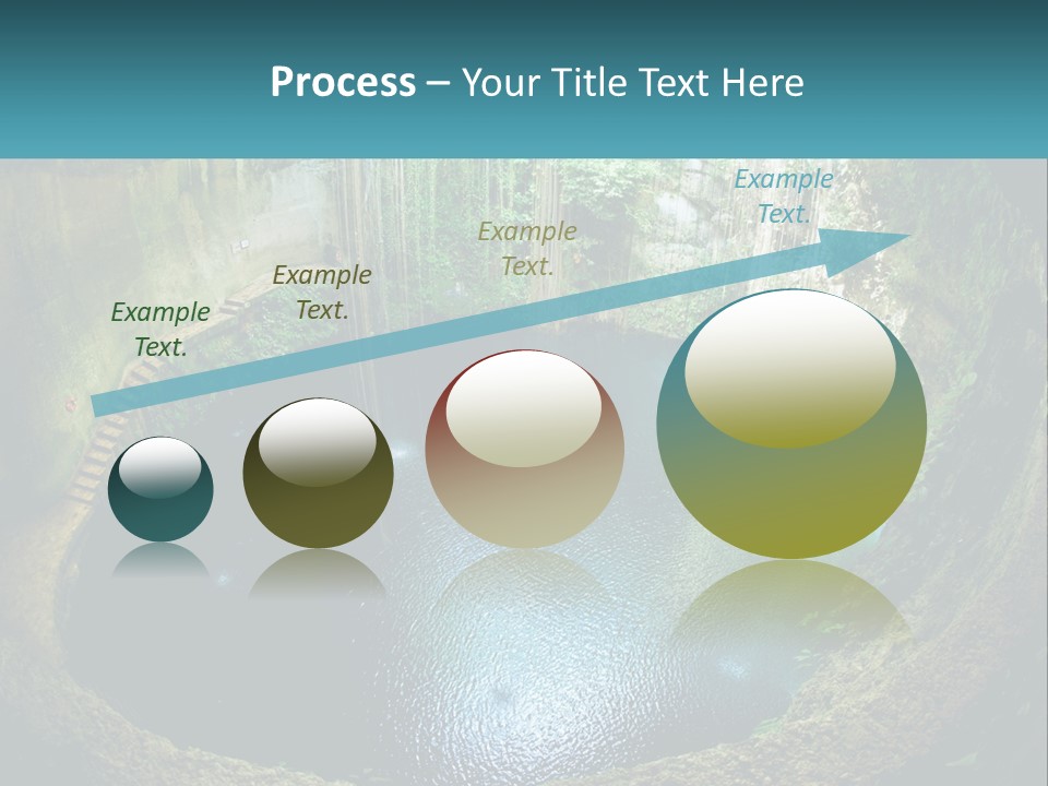 A Large Pool Of Water Surrounded By Trees PowerPoint Template
