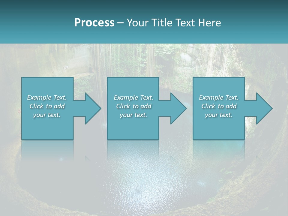 A Large Pool Of Water Surrounded By Trees PowerPoint Template