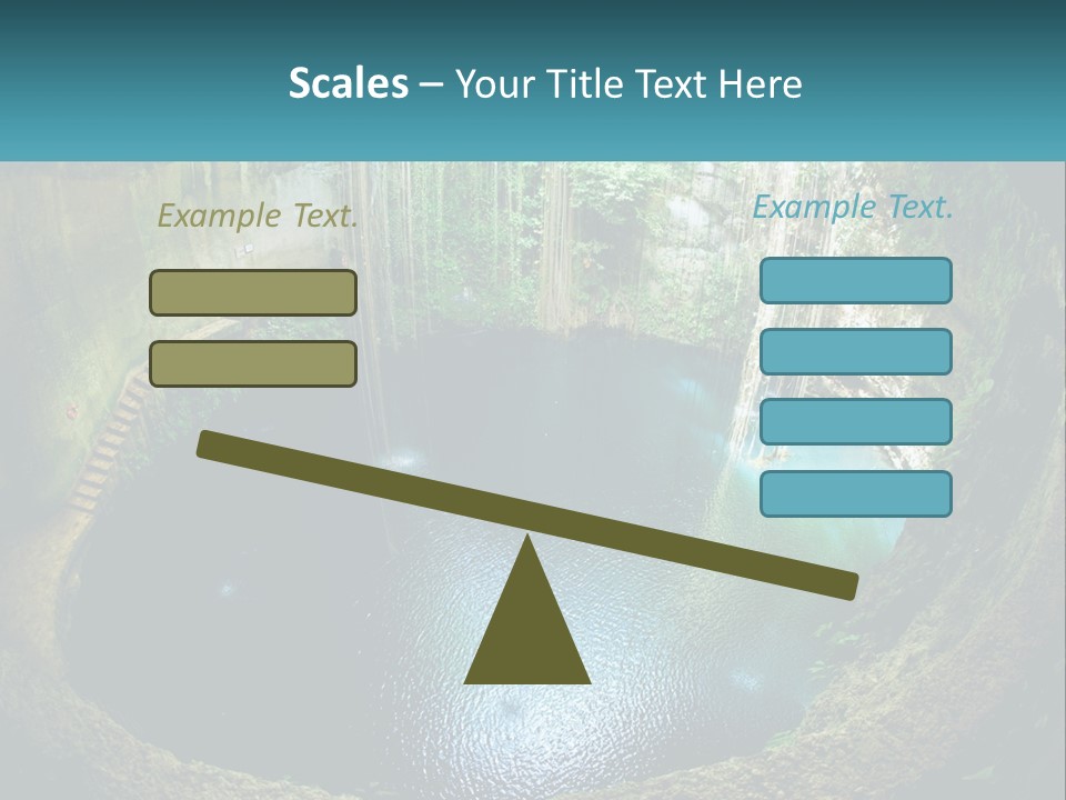 A Large Pool Of Water Surrounded By Trees PowerPoint Template