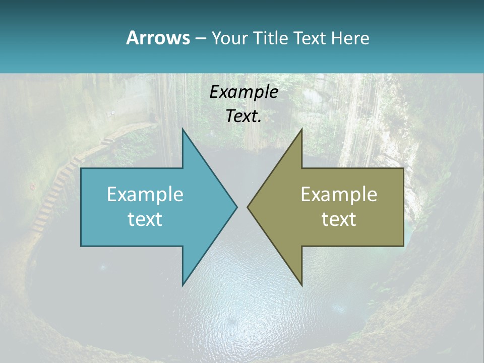 A Large Pool Of Water Surrounded By Trees PowerPoint Template