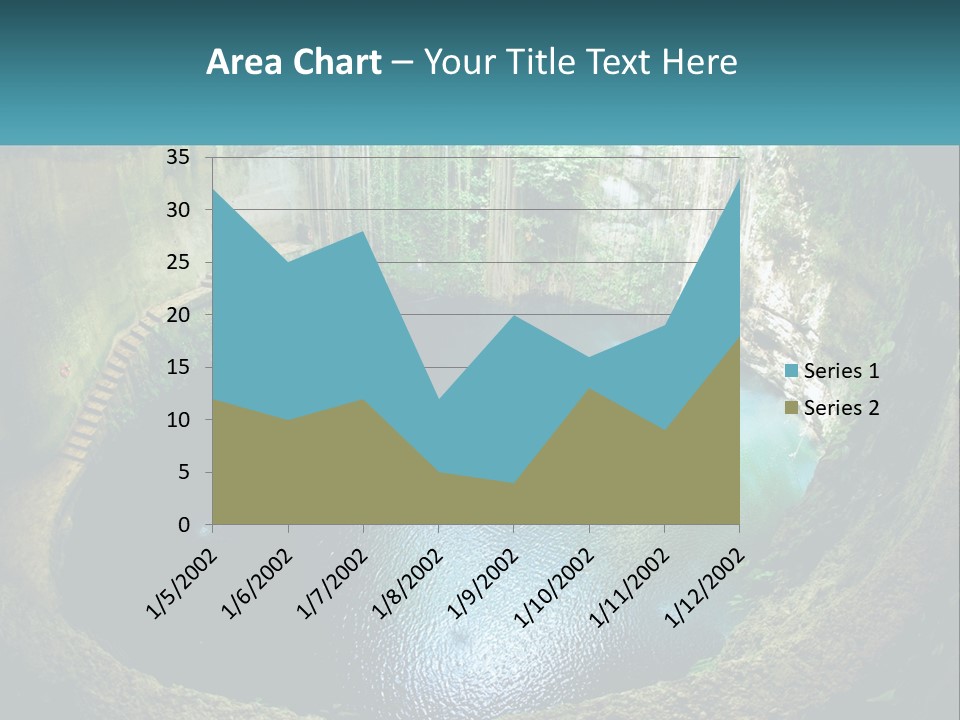 A Large Pool Of Water Surrounded By Trees PowerPoint Template