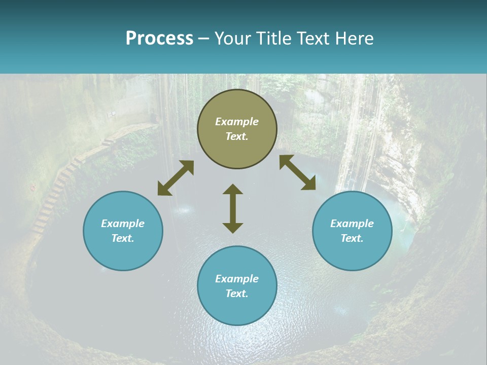 A Large Pool Of Water Surrounded By Trees PowerPoint Template