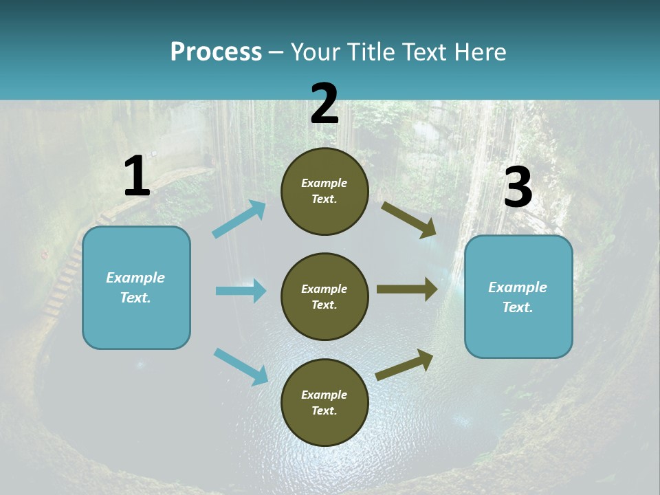 A Large Pool Of Water Surrounded By Trees PowerPoint Template