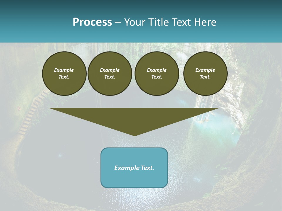 A Large Pool Of Water Surrounded By Trees PowerPoint Template