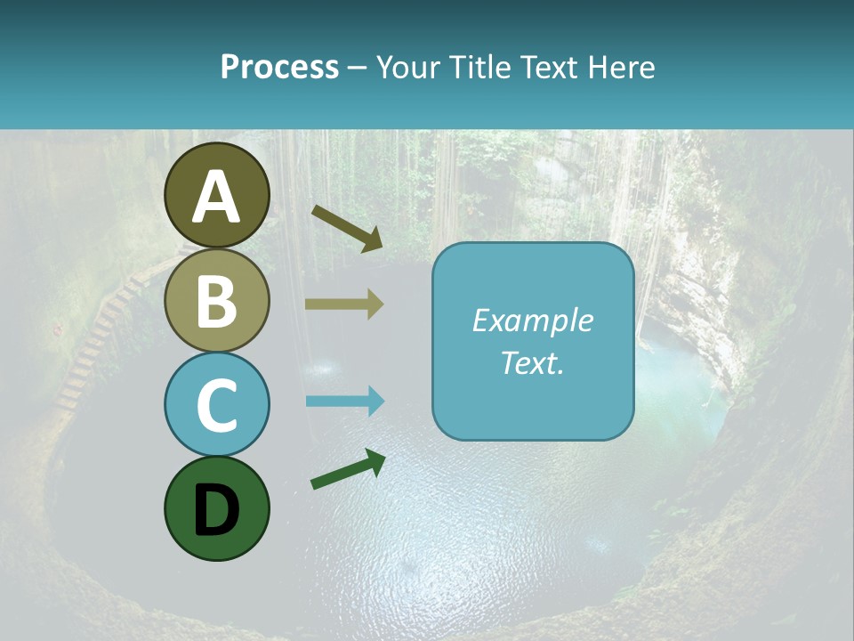 A Large Pool Of Water Surrounded By Trees PowerPoint Template