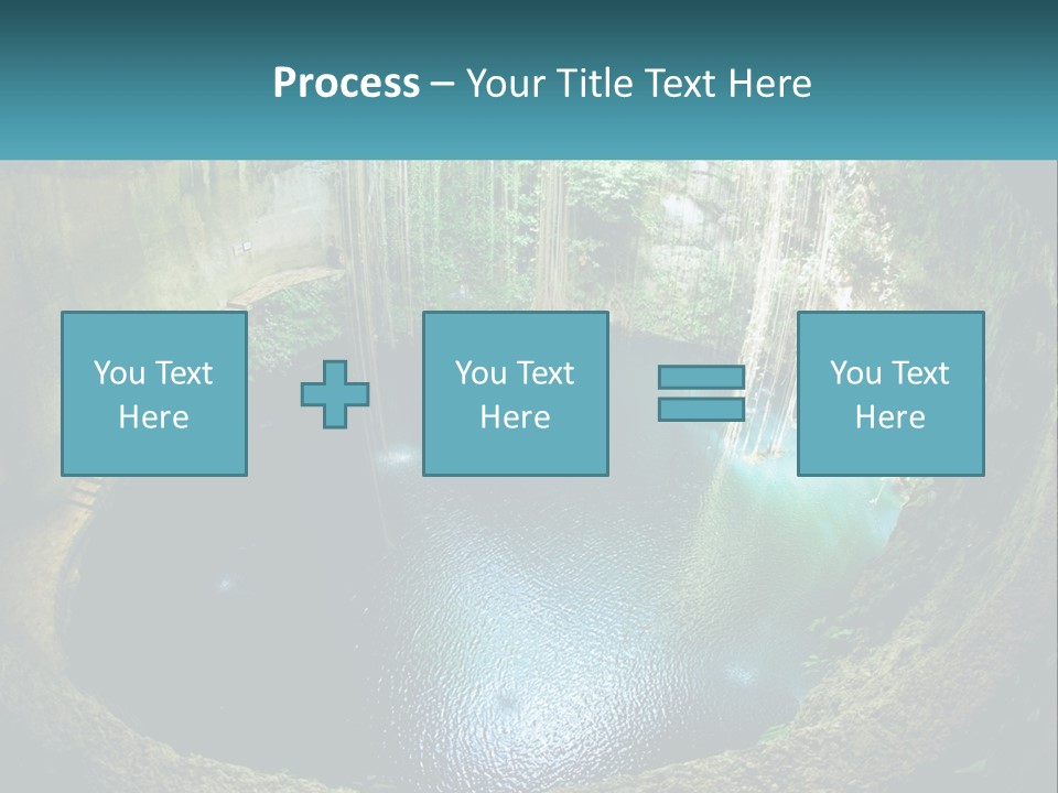 A Large Pool Of Water Surrounded By Trees PowerPoint Template
