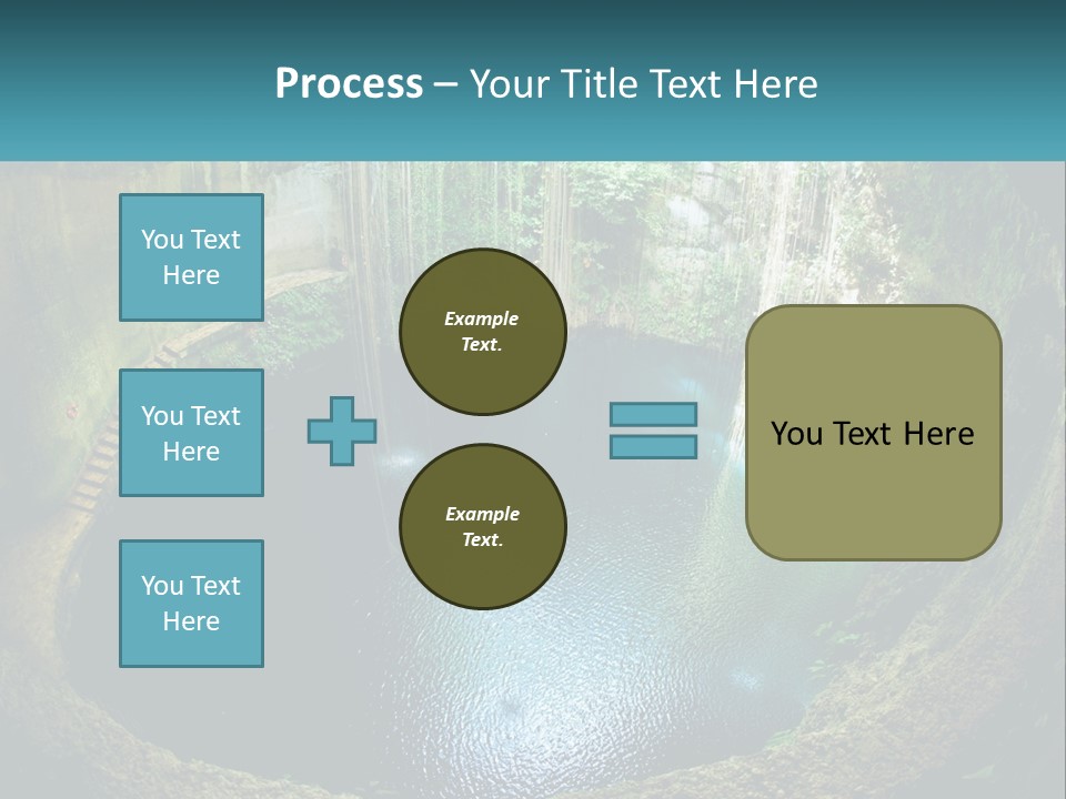 A Large Pool Of Water Surrounded By Trees PowerPoint Template