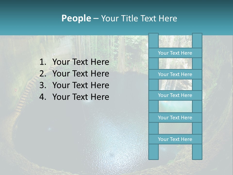 A Large Pool Of Water Surrounded By Trees PowerPoint Template
