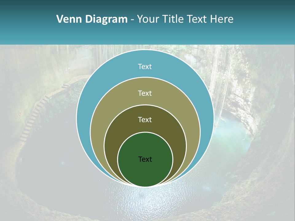 A Large Pool Of Water Surrounded By Trees PowerPoint Template