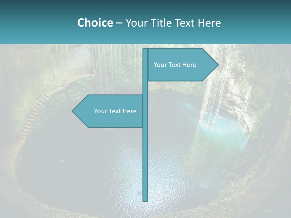 A Large Pool Of Water Surrounded By Trees PowerPoint Template