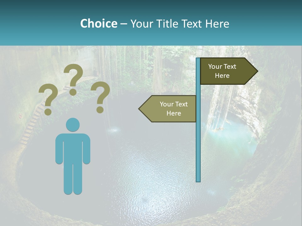 A Large Pool Of Water Surrounded By Trees PowerPoint Template