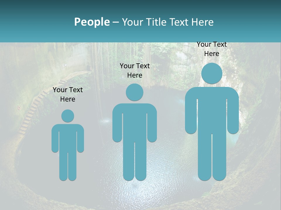 A Large Pool Of Water Surrounded By Trees PowerPoint Template