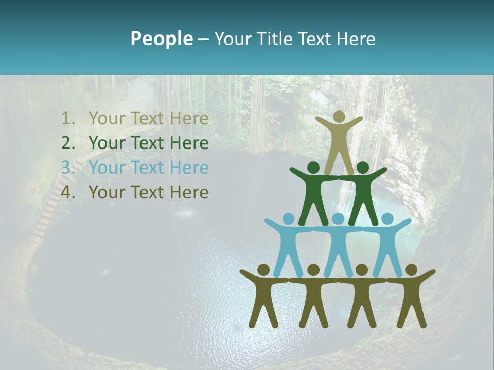 A Large Pool Of Water Surrounded By Trees PowerPoint Template