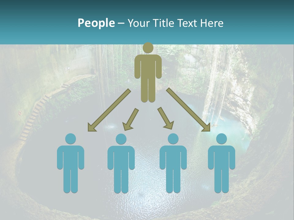 A Large Pool Of Water Surrounded By Trees PowerPoint Template