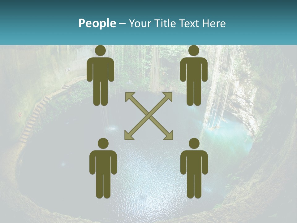 A Large Pool Of Water Surrounded By Trees PowerPoint Template