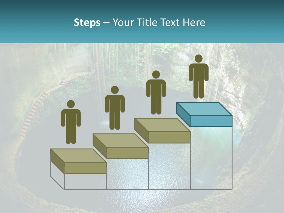 A Large Pool Of Water Surrounded By Trees PowerPoint Template