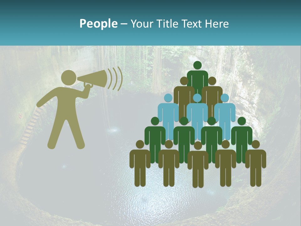 A Large Pool Of Water Surrounded By Trees PowerPoint Template
