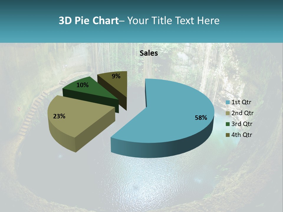 A Large Pool Of Water Surrounded By Trees PowerPoint Template