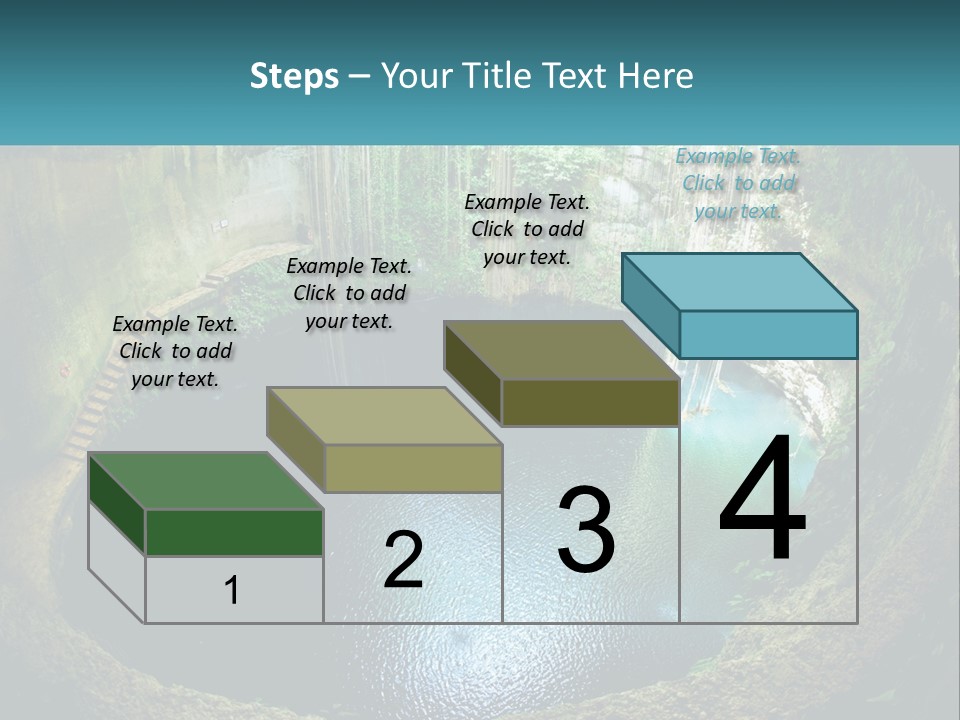 A Large Pool Of Water Surrounded By Trees PowerPoint Template