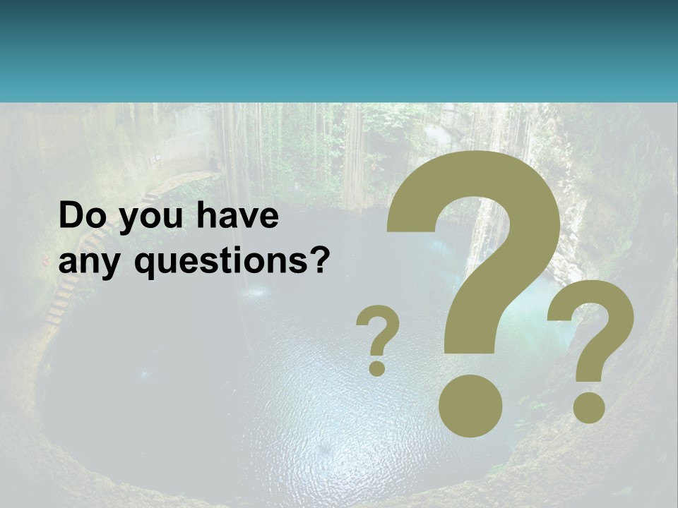 A Large Pool Of Water Surrounded By Trees PowerPoint Template