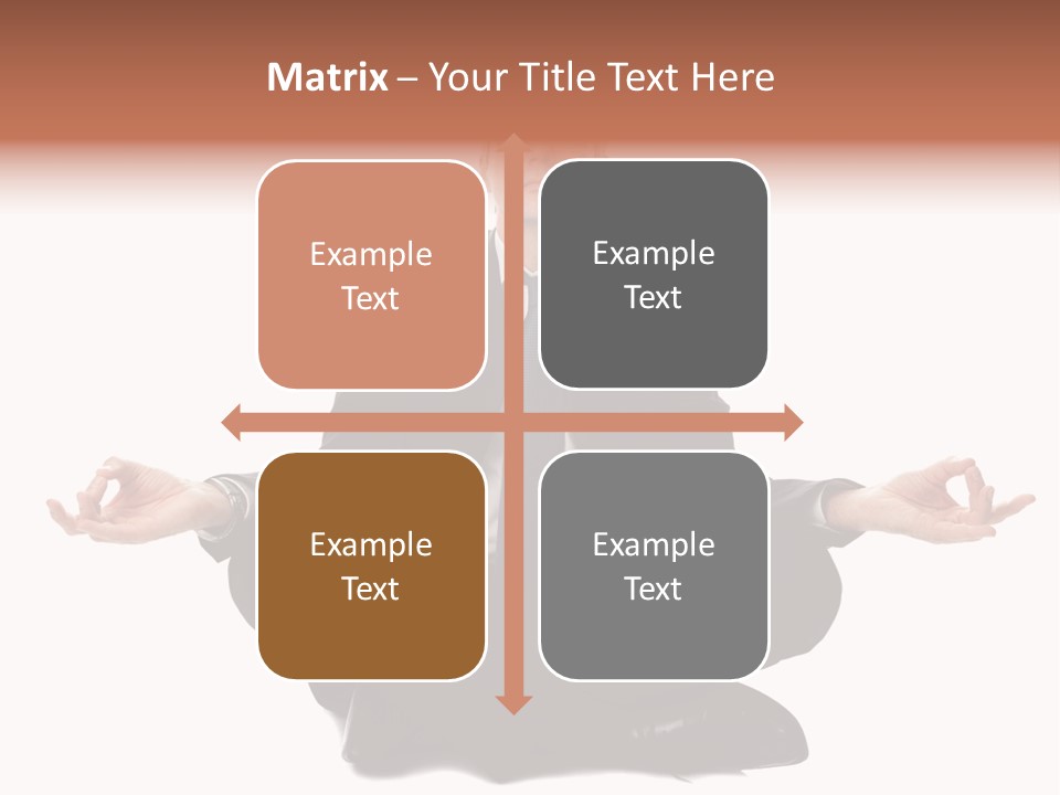 A Man In A Suit And Tie Sitting In A Yoga Position PowerPoint Template