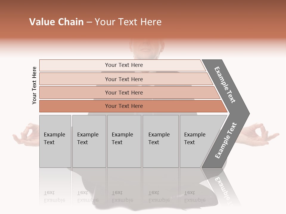 A Man In A Suit And Tie Sitting In A Yoga Position PowerPoint Template