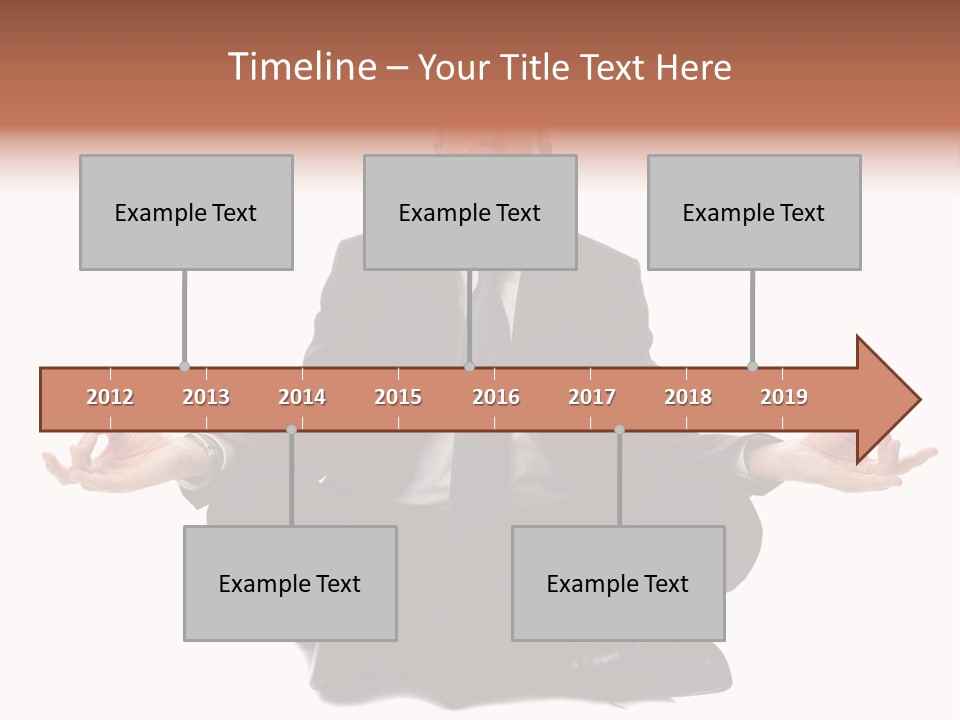 A Man In A Suit And Tie Sitting In A Yoga Position PowerPoint Template