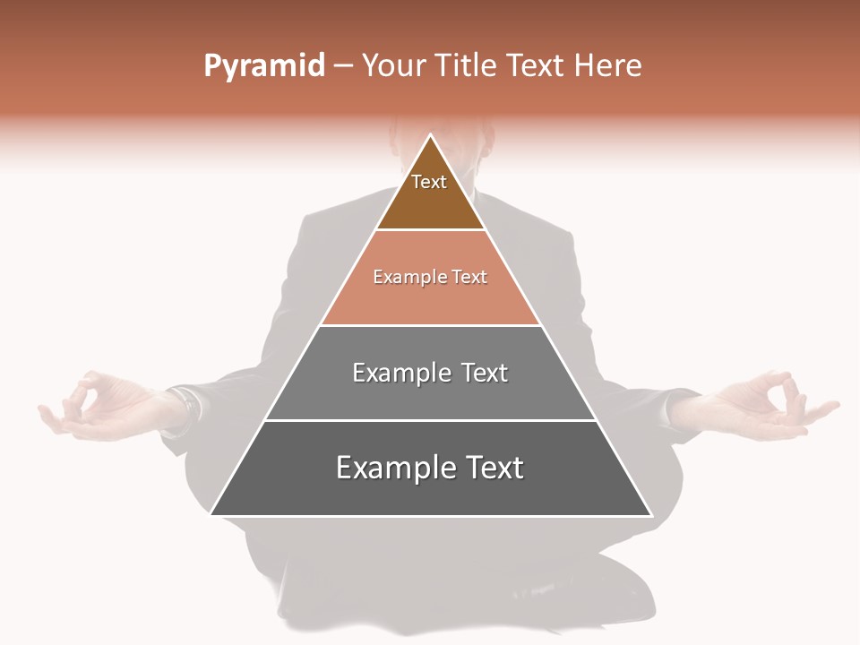 A Man In A Suit And Tie Sitting In A Yoga Position PowerPoint Template