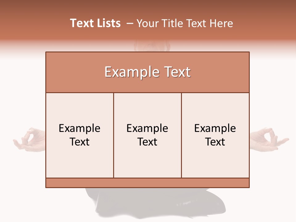 A Man In A Suit And Tie Sitting In A Yoga Position PowerPoint Template