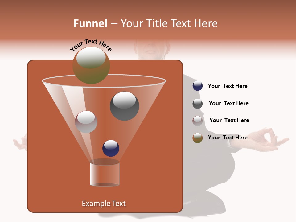 A Man In A Suit And Tie Sitting In A Yoga Position PowerPoint Template