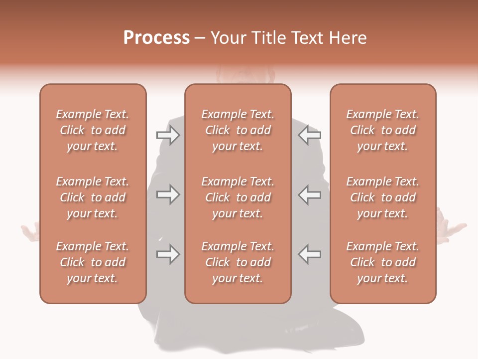 A Man In A Suit And Tie Sitting In A Yoga Position PowerPoint Template
