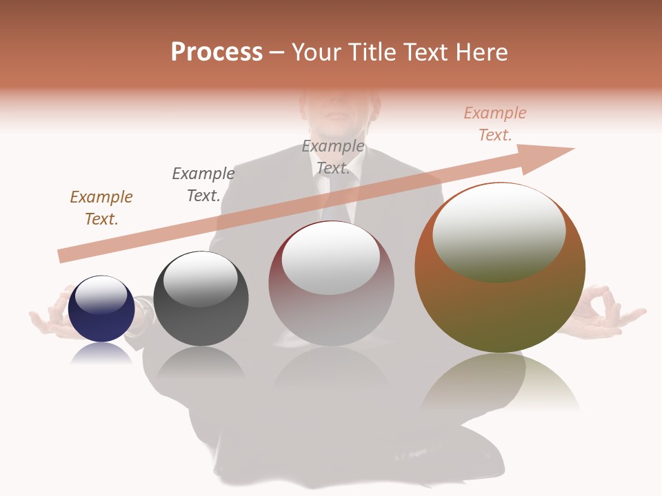 A Man In A Suit And Tie Sitting In A Yoga Position PowerPoint Template