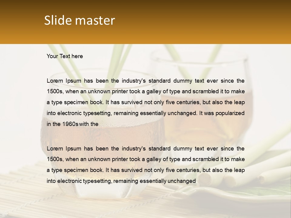 A Couple Of Glasses Filled With Liquid On Top Of A Table PowerPoint Template