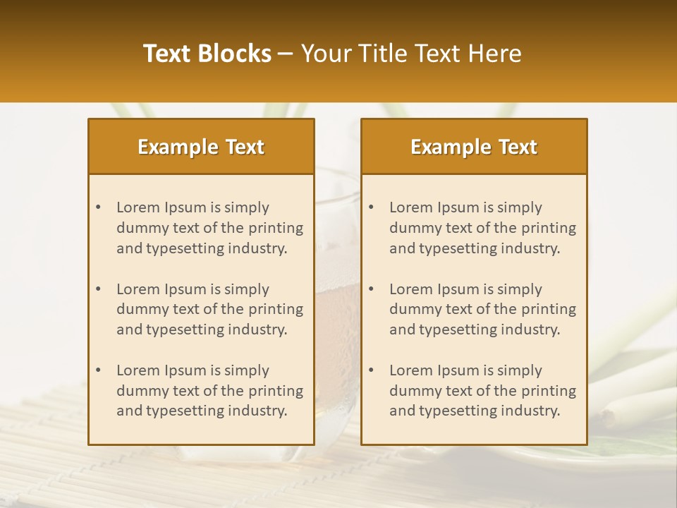 A Couple Of Glasses Filled With Liquid On Top Of A Table PowerPoint Template