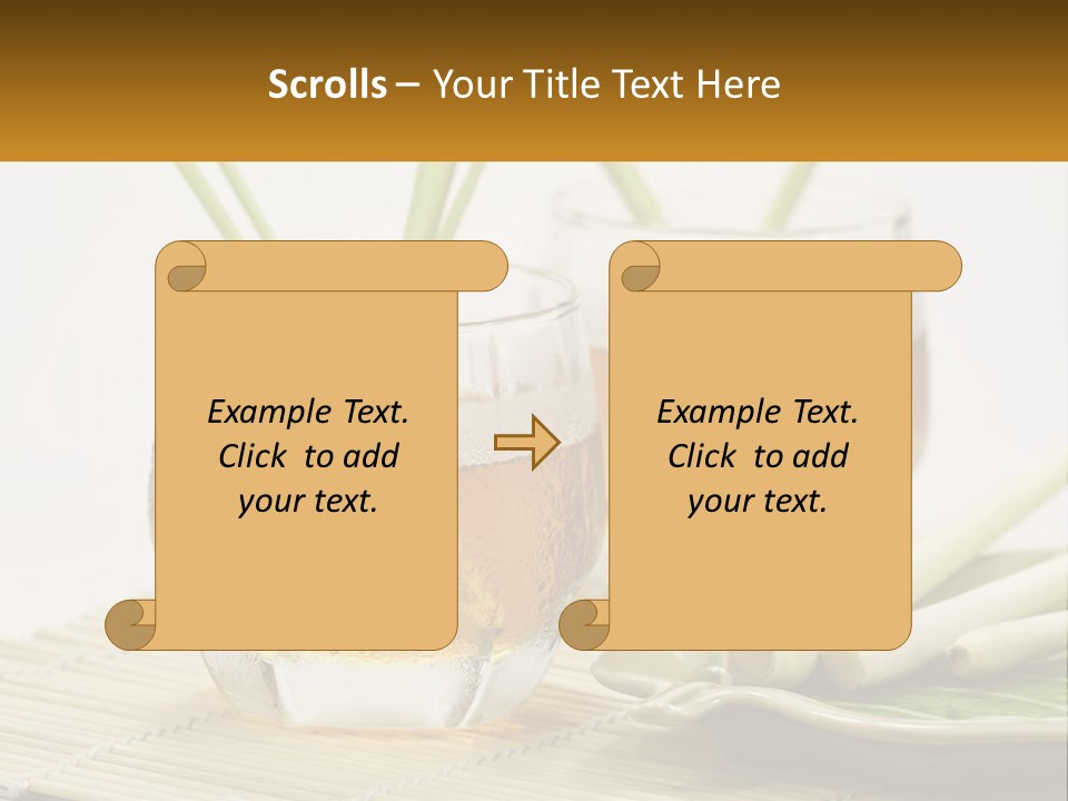 A Couple Of Glasses Filled With Liquid On Top Of A Table PowerPoint Template