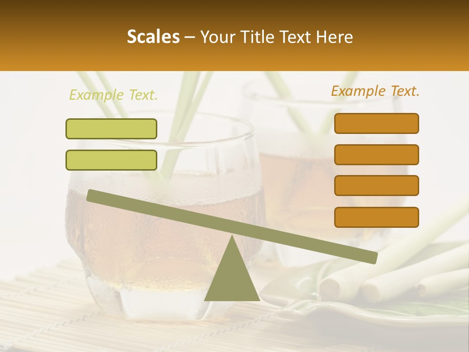 A Couple Of Glasses Filled With Liquid On Top Of A Table PowerPoint Template