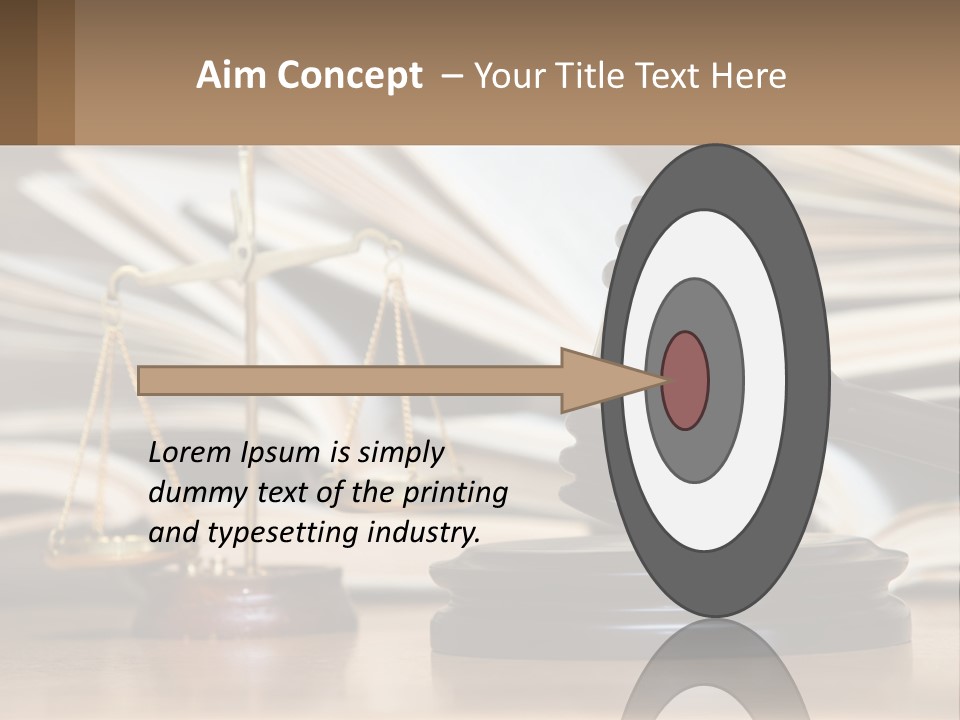 A Wooden Judge's Gavel Sitting On Top Of A Table PowerPoint Template