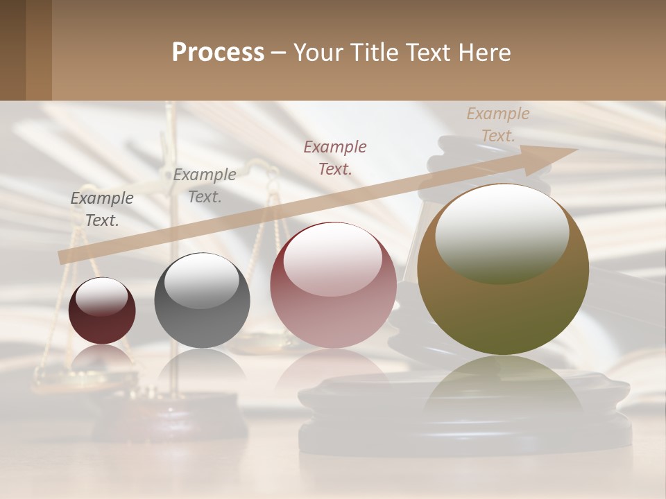 A Wooden Judge's Gavel Sitting On Top Of A Table PowerPoint Template