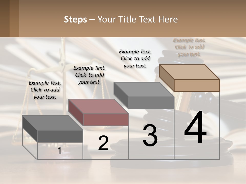 A Wooden Judge's Gavel Sitting On Top Of A Table PowerPoint Template