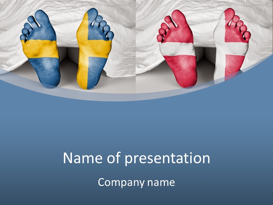 A Pair Of Feet With A Flag Painted On Them PowerPoint Template