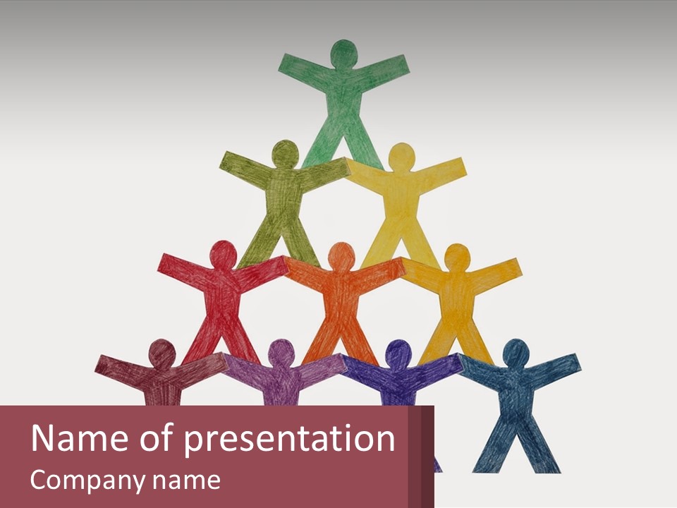 A Group Of People Standing On Top Of Each Other PowerPoint Template