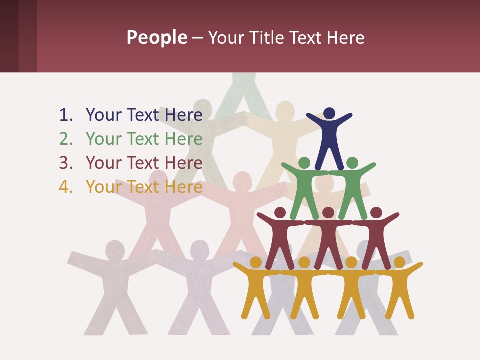 A Group Of People Standing On Top Of Each Other PowerPoint Template