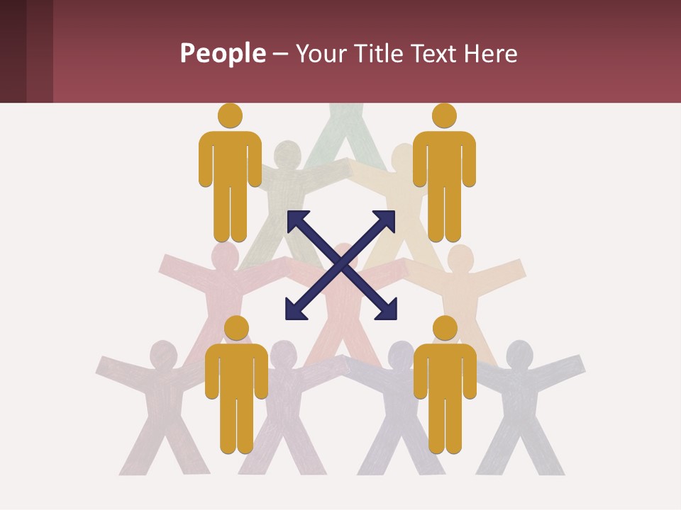 A Group Of People Standing On Top Of Each Other PowerPoint Template